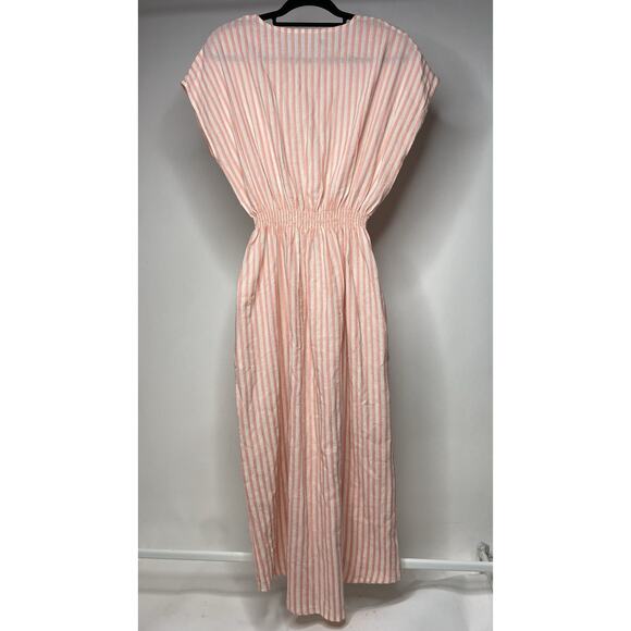 Cecliia Sorensen Midi Dress Striped Pockets Sustainable Women's Small? Boho - Picture 6 of 6